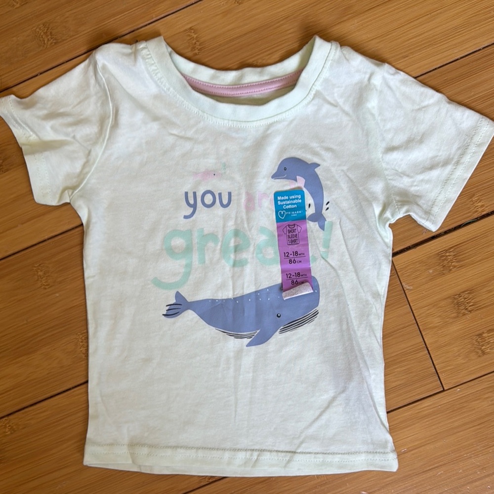 Green Whale Graphic Kids T-Shirt